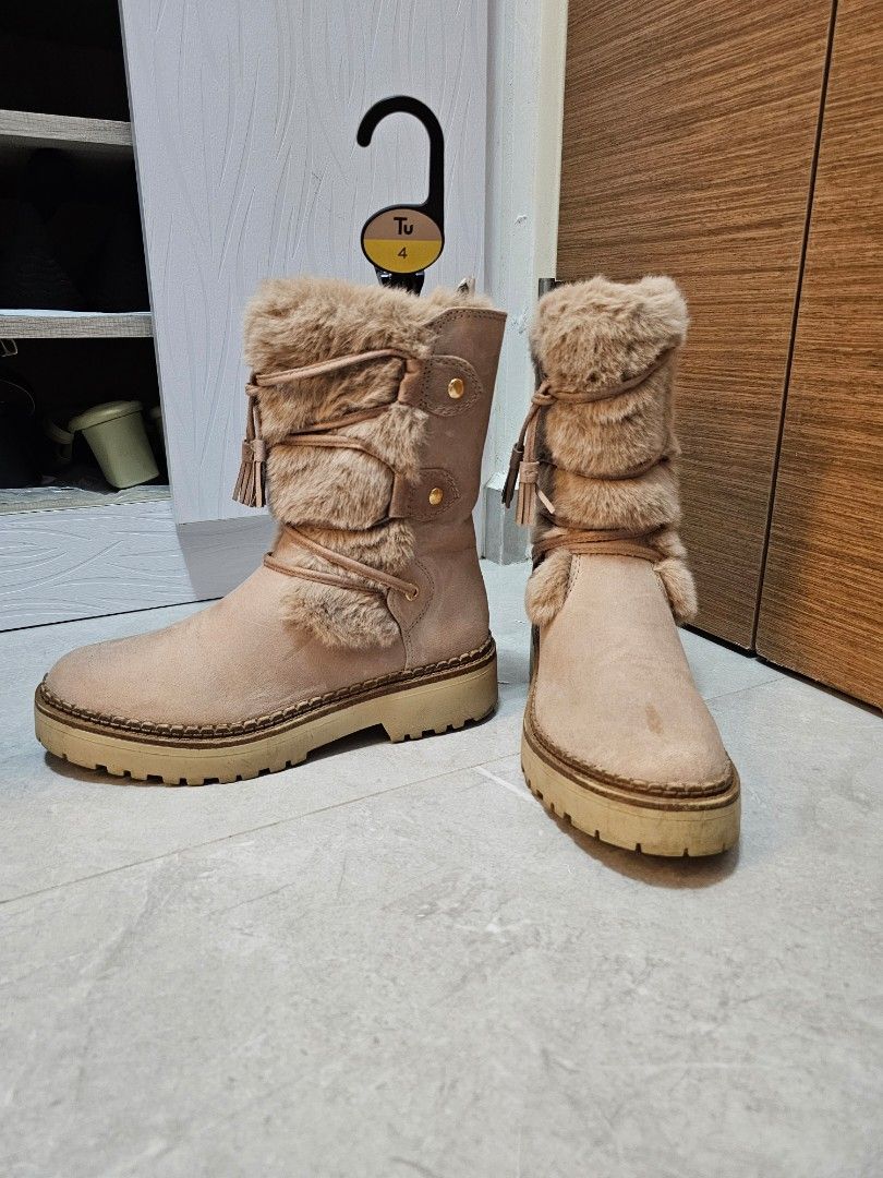 Fur boots cheap for winter