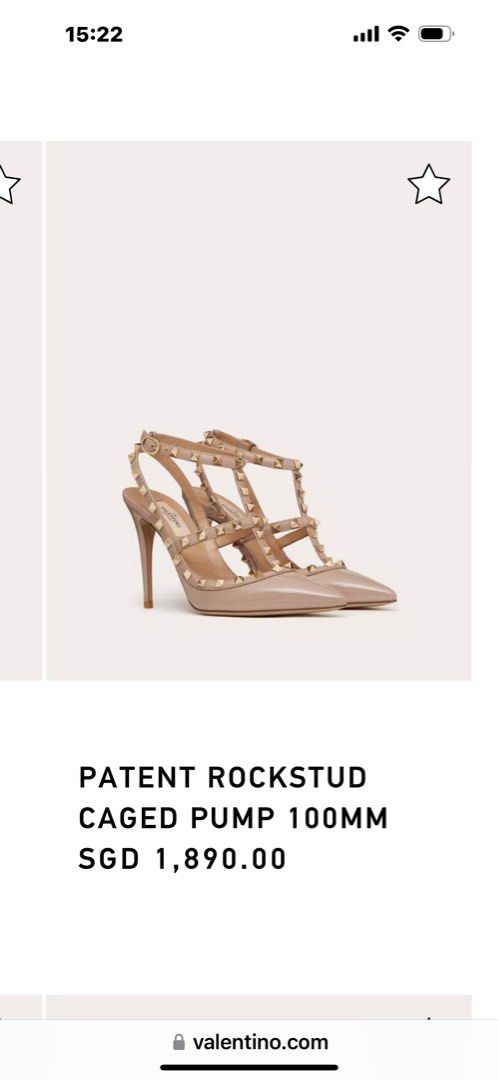 Patent rockstud caged new arrivals pump 100mm