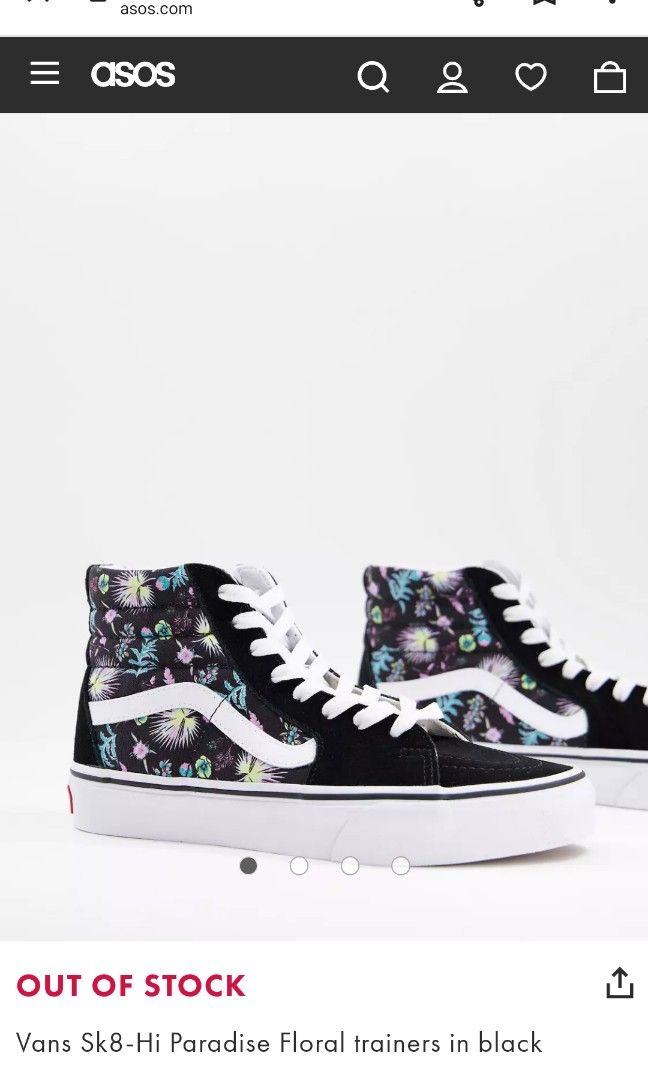Low top floral vans top