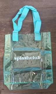 Viajecito Splash Club Bag Tote Beach Summer Transparent Green Hand Shoulder Carry All