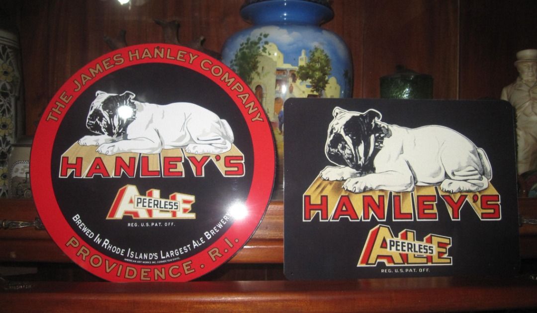 Vintage Hanley's Ale Bulldog Tin Advertising Signs, Hobbies & Toys ...