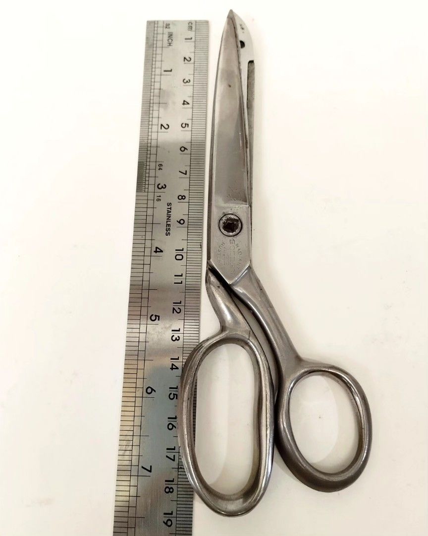 Vintage Golden Age Radiant Rustless Scissors by Richards of Sheffield,  Nickel Chrome Late 1950's, Inlaid Replaceable -  Sweden
