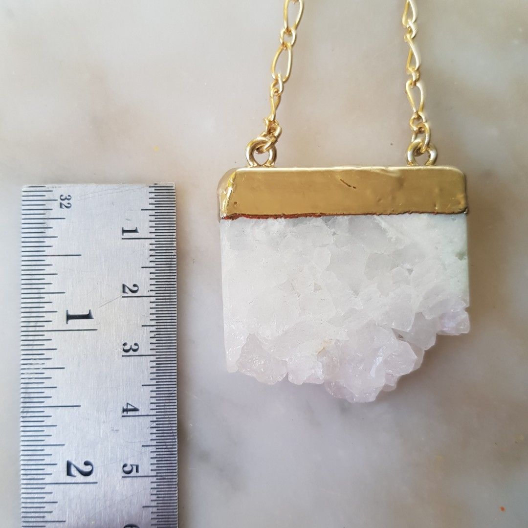 White online crystal necklace