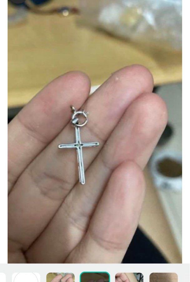 Christ necklace gold top