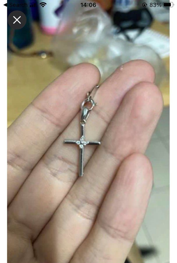 White Gold SK Cross Jesus Christ Necklace Women s Fashion