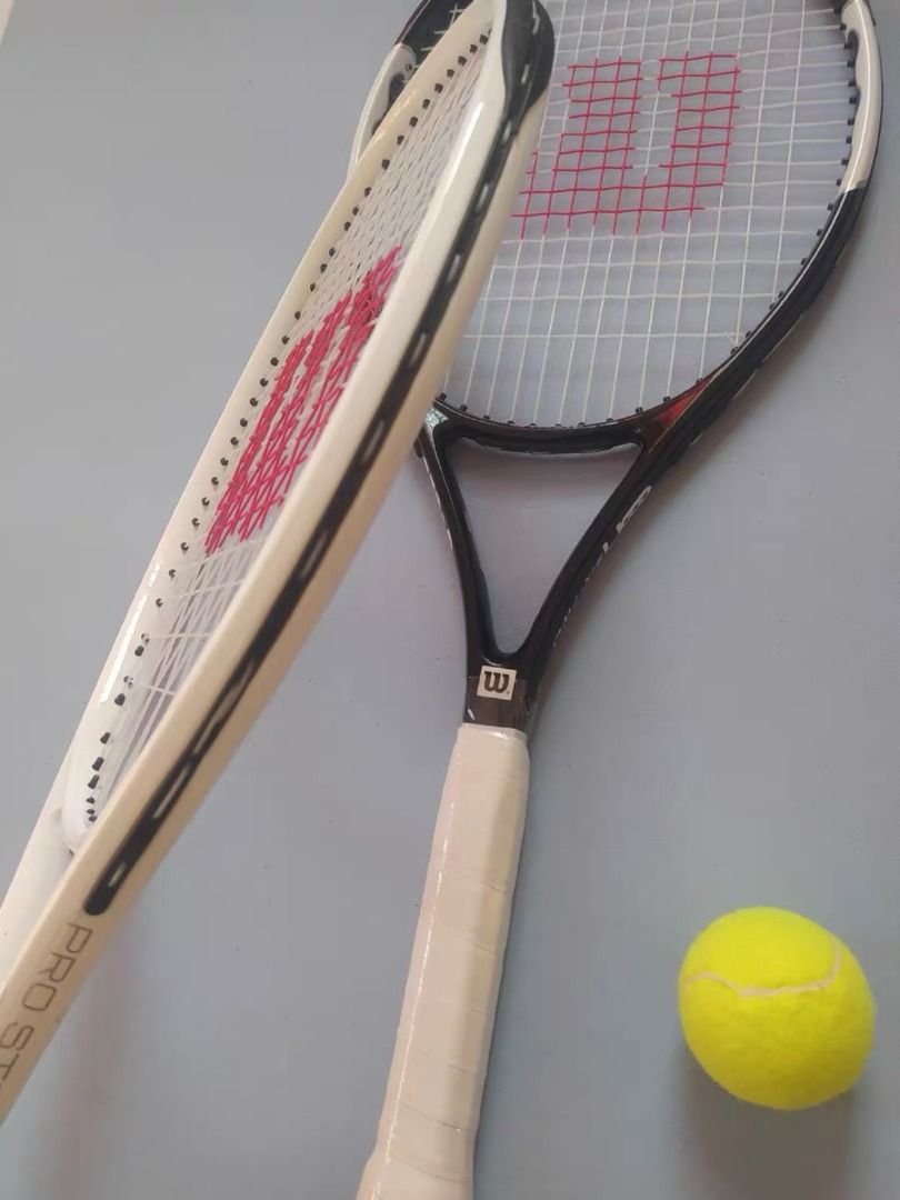 🛒Wilson tennis racket威爾遜碳素初學者網球拍單拍黑色白色全新正貨, 運動產品, 運動與體育, 運動與體育- 球拍和球類運動-  Carousell
