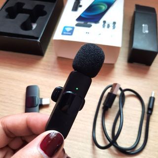 Wireless Lavalier Microphone with Active Noise Cancellation for Type C