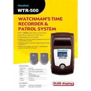 WTR500 Needtek Patrol Guard Watchman Clock System Built-in Printer Roving Station Scanner Security,