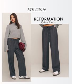 (XS/S/M)✨ Reformation Olina Pants charcoal grey
