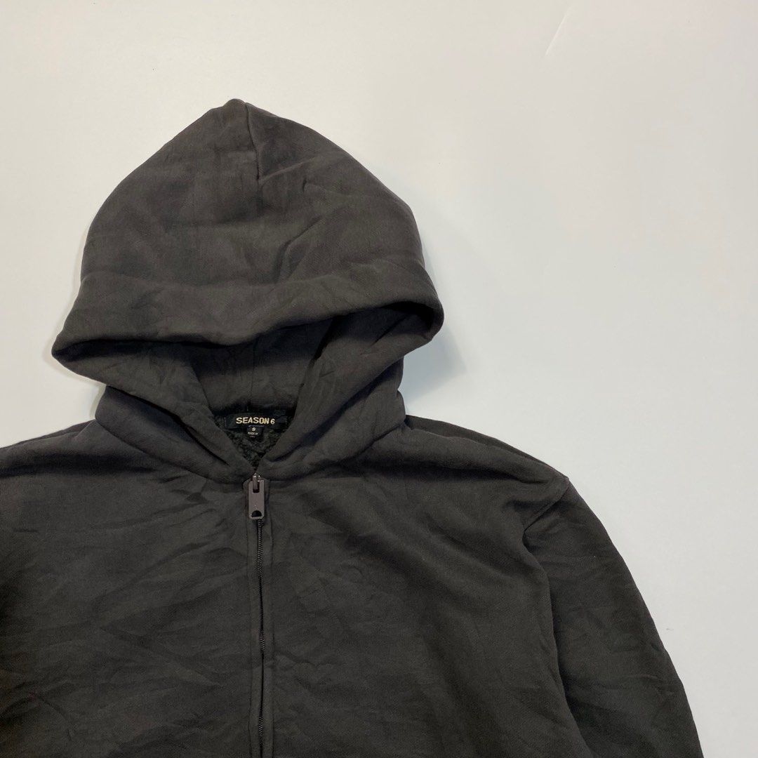 Yeezy Season 6 Zip up Hoodie Fleece Lined Men s Fashion Coats