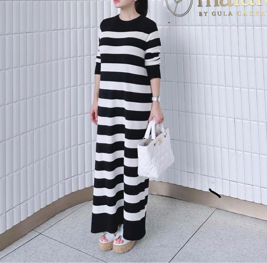 Zara knit sales striped dress