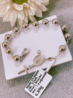 18k wg rosary bracelet