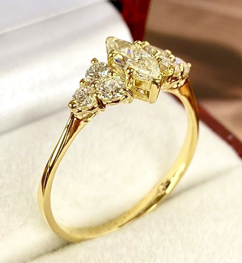 White and yellow best sale gold diamond ring