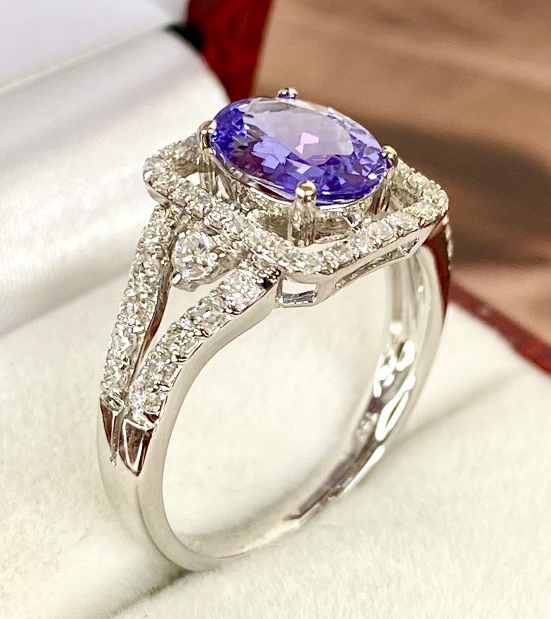 White gold new arrivals tanzanite ring