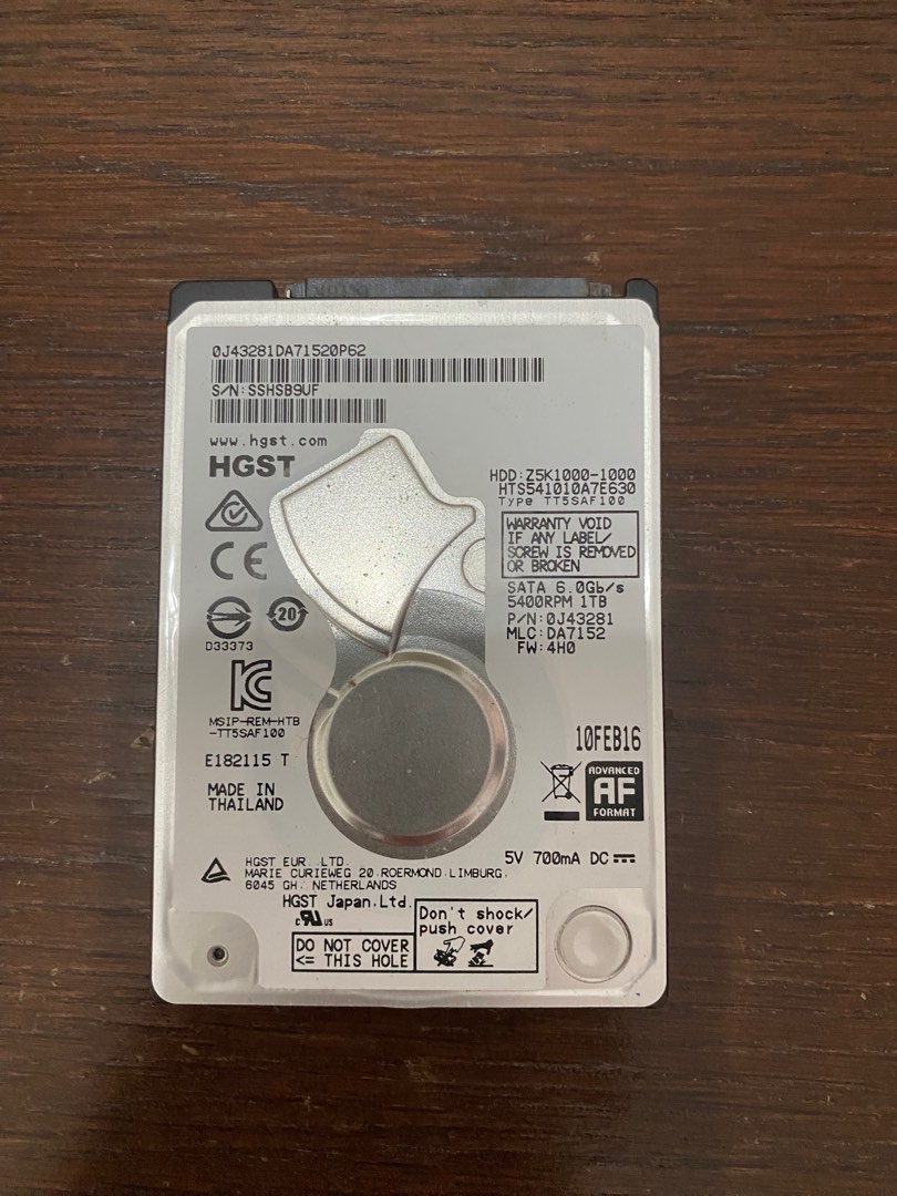 1Tb Hitachi gst, Computers & Tech, Parts & Accessories, Hard Disks