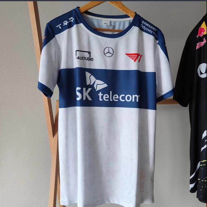 ウェア 2023 T1 Uniform Worlds Jersey 2023 LCK Team T1 Uniform Jersey S13 Faker TShirt LOL World