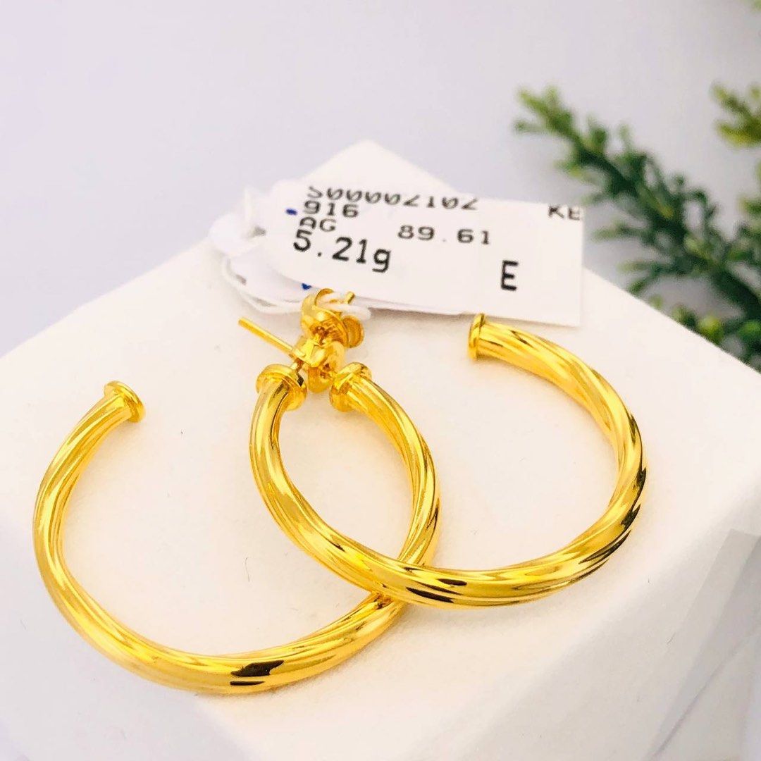916 Gold Earring LOOP Women s Fashion Jewelry Organisers