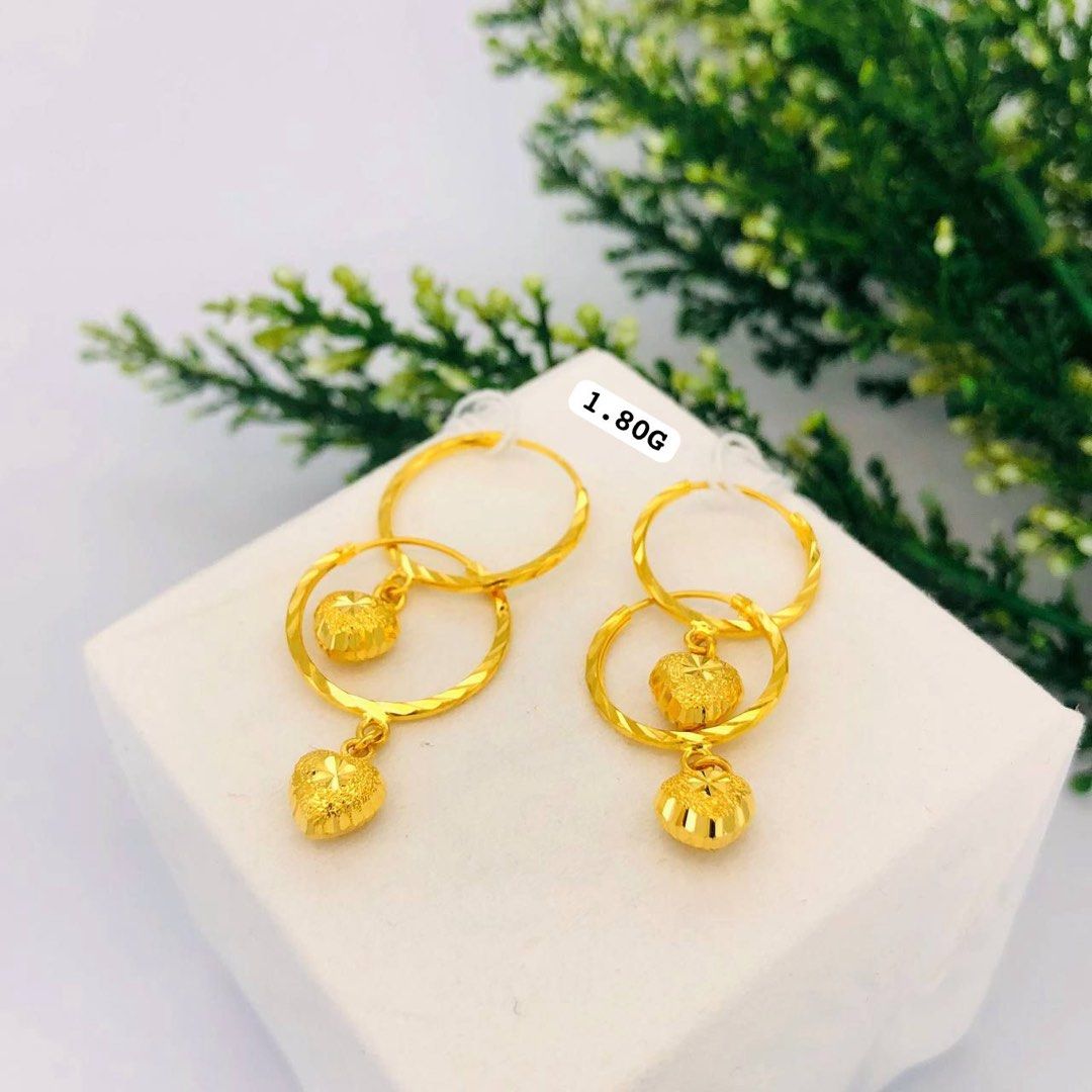 Gold ear ring for ladies outlet