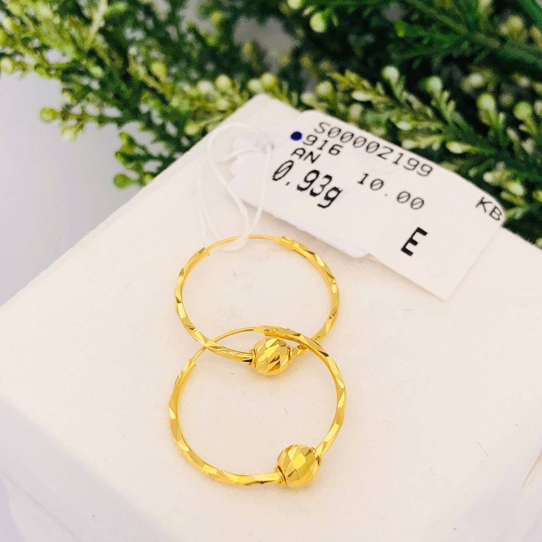 Gold earrings clearance in ring model