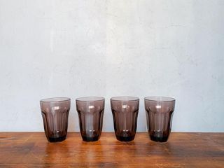 咖啡紫玻璃杯 水杯 典雅