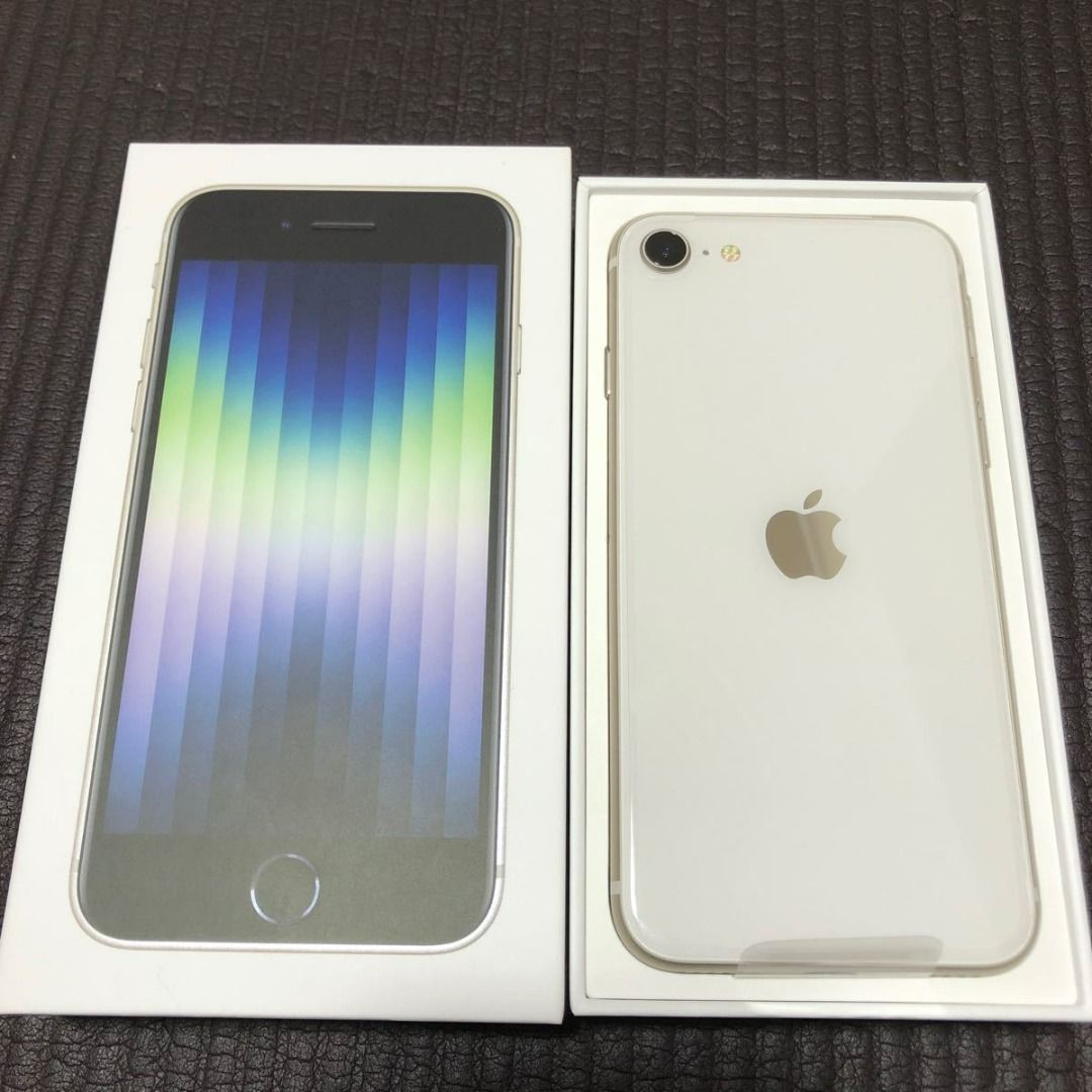 日版iPhone SE3 第3 代白色白色64GB 星光白, 手提電話, 手機, iPhone