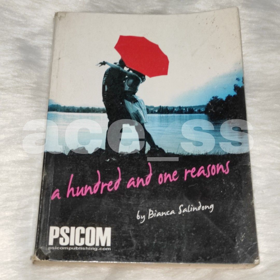 A Hundred and One Reasons (Category: Storybooks) located in Cavite. Submitted by ace_ss (Listing ID 1266565701, Image 1). Description: tanning creases on the covers no writings, highlights or whatsoever in the pages last price MOP: GCash MOD: Shopee checkout only NON REFUNDABLE.