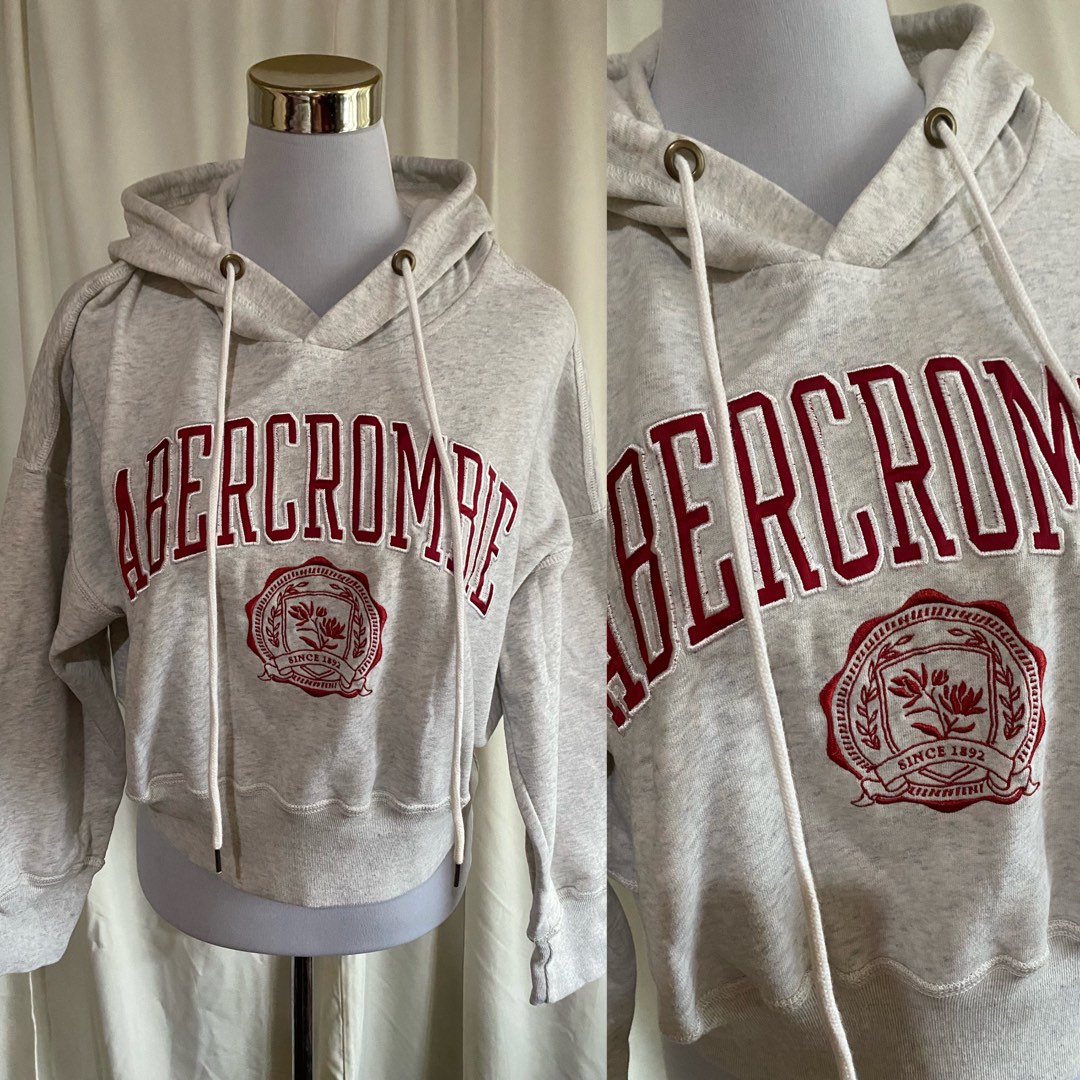 Abercrombie & Fitch Gray Hoodie, Women's Fashion, Coats, Jackets and ...
