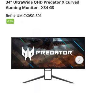 Predator Monitor Predator X34 2021 Gaming Monitor Acer X34p Specs
