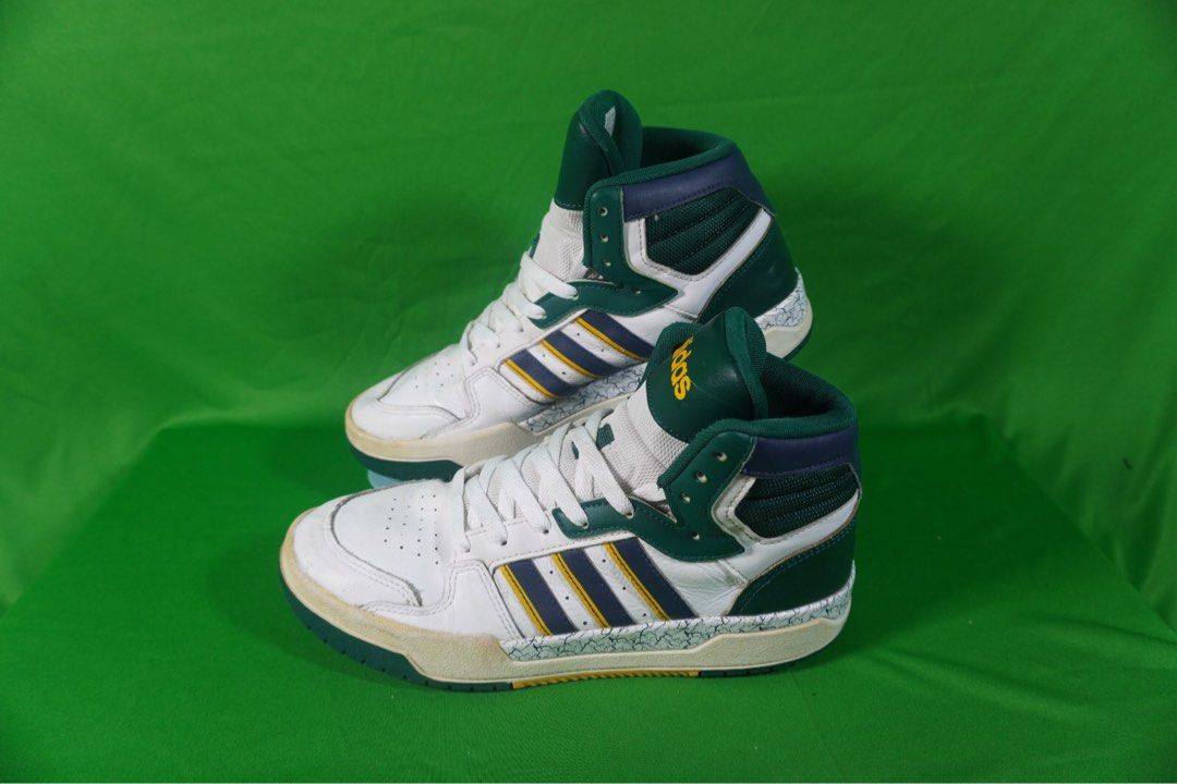 adidas neo Entrap Mid White Green Blue size 42 Fesyen Pria