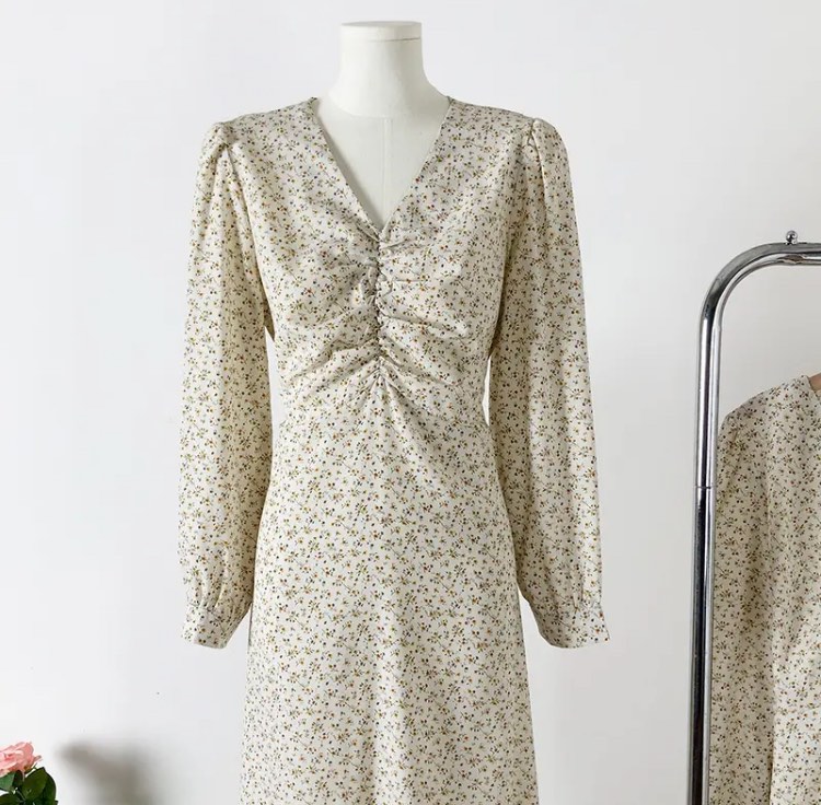 Aimei Korean Ruched Long Dress, Women's Fashion, Dresses & Sets ...