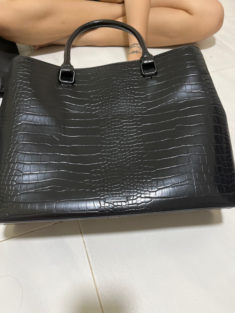aldo black leather bag Luxury Bags Wallets on Carousell