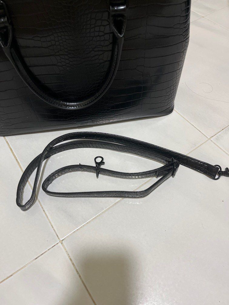 Aldo black top leather bag