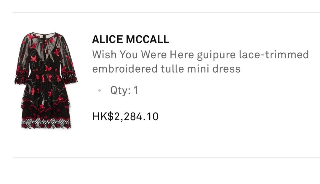 Alice mccall wish you were sales here embroidered tulle mini dress