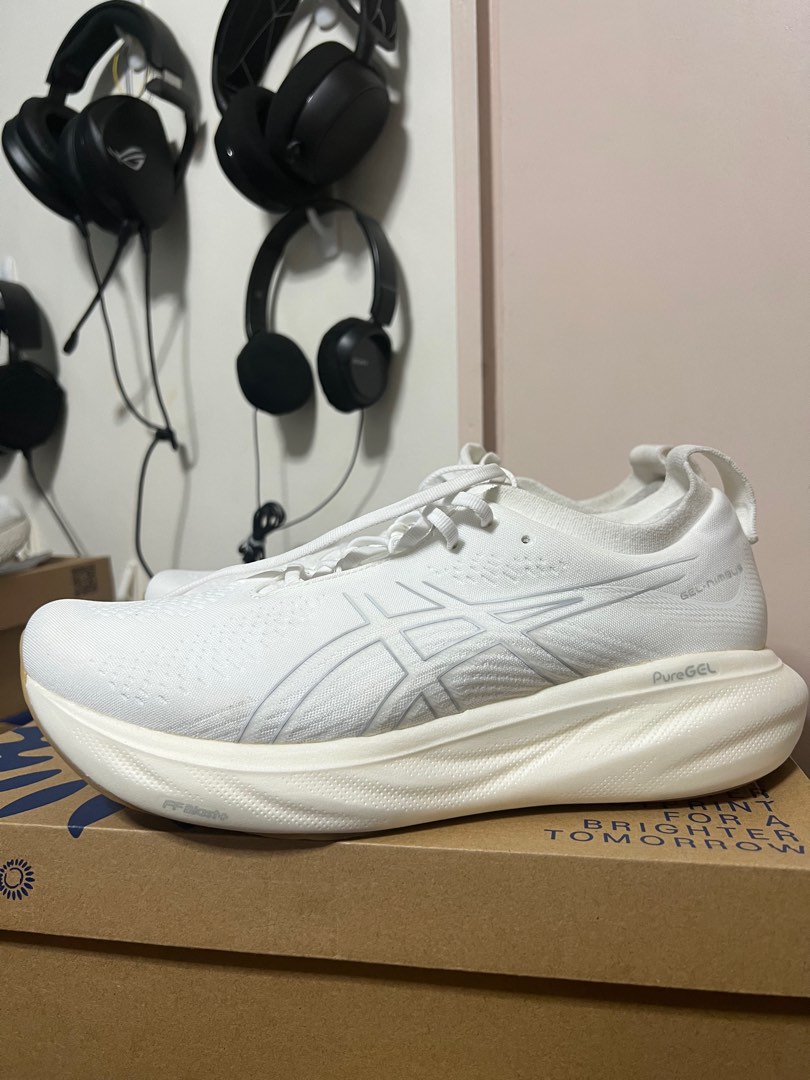 Asics Gel-Nimbus 25 TR Mens Off White Running Shoes