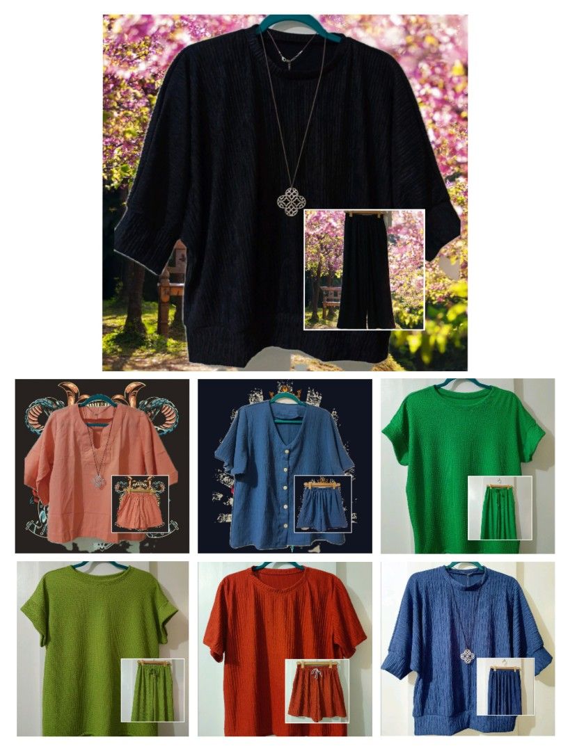 Assorted PLUS SIZE ITEMS!!!💯 (Category: Sets or Coordinates) located in Pasig City. Submitted by roa.renaflor (Listing ID 1266490113, Image 1). Description: Shop the latest Flaunt your Style (⁠✯⁠ᴗ⁠✯⁠) 👸 ✔ON HAND ✔READY FOR SHIPPING ✔ALL ITEMS BRAND NEW ♦️ Can fit Large up to 45" waistline ⚜COMFY TO WEAR ♦️SEXY & FASHION ⚜@AFFORDABLE PRICE Terno Shorts & Terno Pants = PLUS SIZE = What are you guys waiting for??? (⁠✿⁠^⁠‿⁠^⁠).