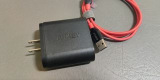 AUKEY Charger (Quick Charge 3.0) + ANKER USB-A to C Cord