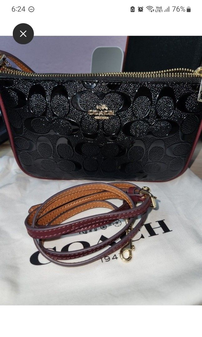 Coach top on sale handle pouch