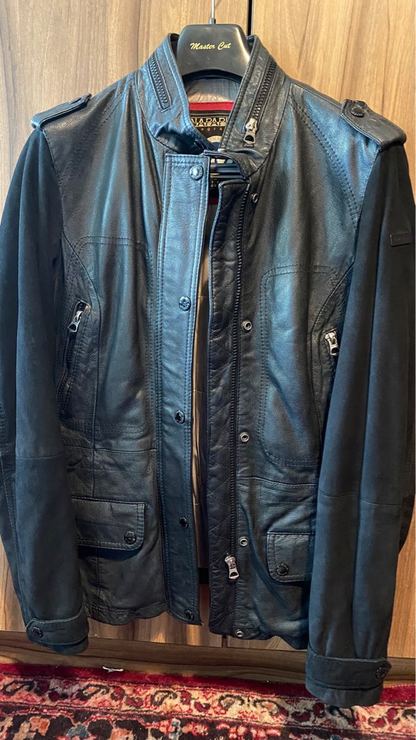 Napapijri top leather jacket