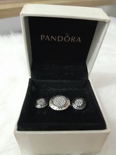 Authentic pandora set ( earring and ring )