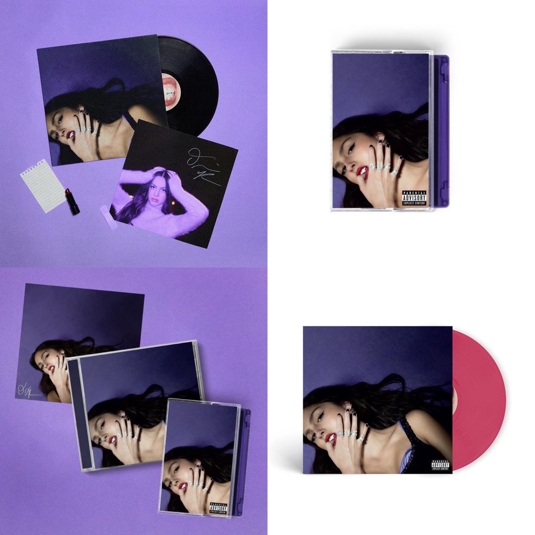 Olivia Rodrigo - “GUTS” 180g black vinyl LP, Amazon Pink vinyl, purple  cassette, CD