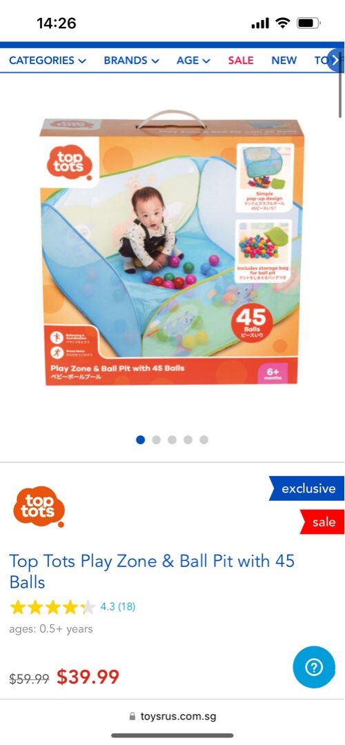 Baby ball pit Toys R Us, Babies & Kids, Infant Playtime on Carousell
