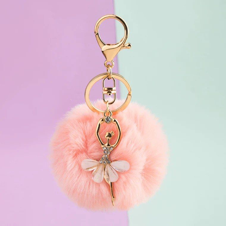 Ballerina Fluffy Keychain Hobbies Toys Stationery Craft