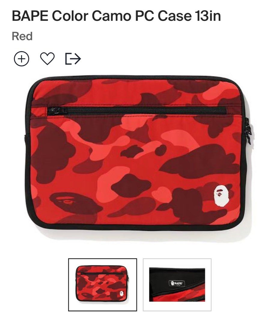 Pc Case Bape Laptop Bag ポーター×エイプ Wネームコラボ迷彩柄の