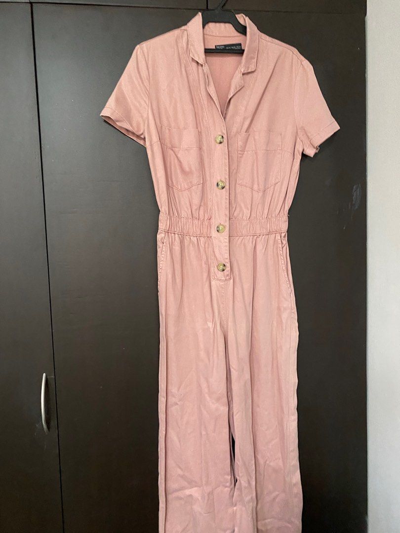 Bershka pink jumpsuit hot sale