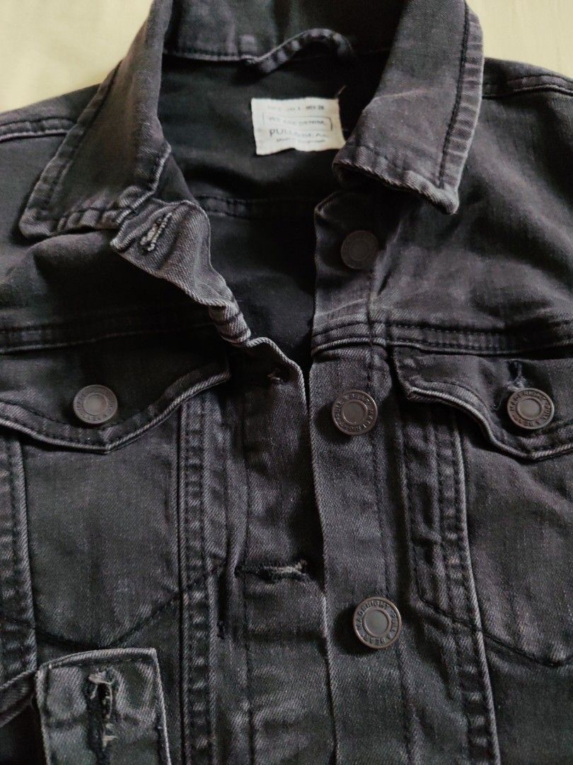 Girls black discount denim jacket