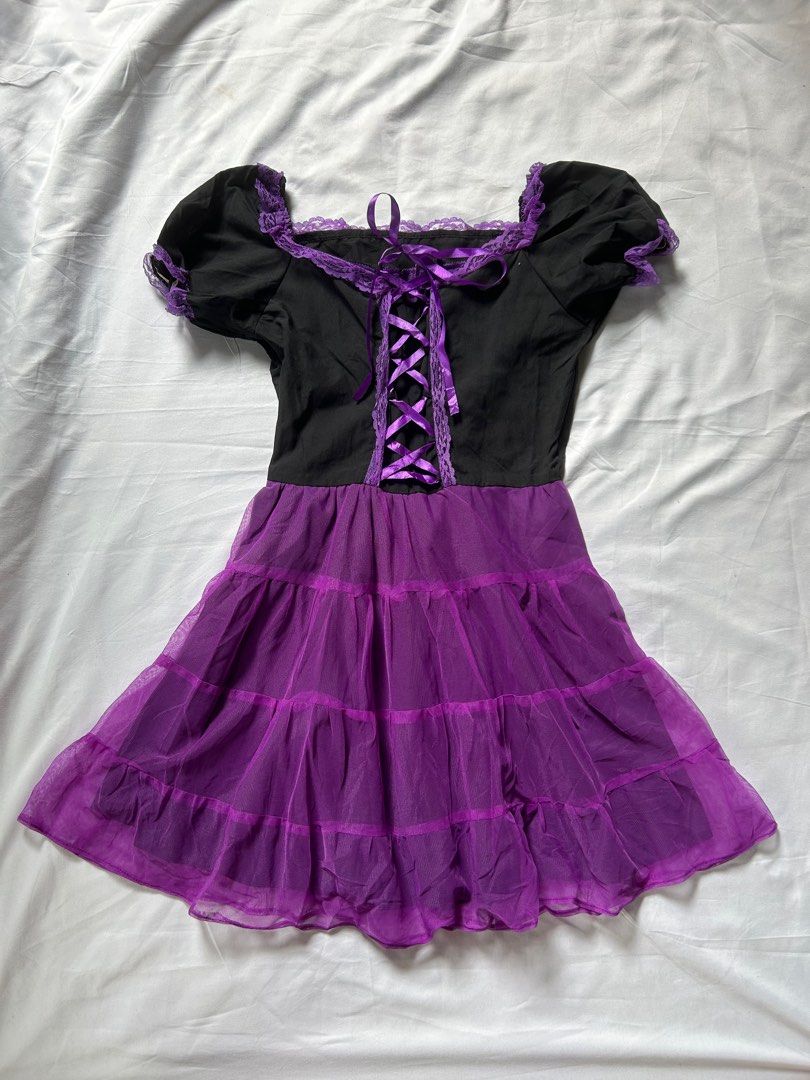 elegant black plus size dresses Purple Punk Dress – Gothic Clothing
