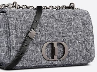 Dior - Medium Dior Caro Bag Ethereal Gray Supple Cannage Calfskin - Women