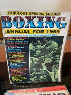 Boxing Annual for 1969 World and International Ali Muhammad Best Fighter Magazine and more before Manny Pacman Pacquiao