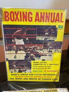 Boxing Annual Rare Issue no 1 Sonny Liston Muhammad Ali Floyd Patterson Magazine Vintage Copy - Manny Pacman pacquiao