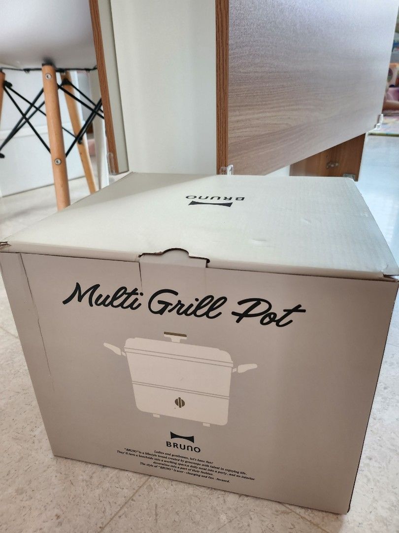 Bruno Multi Grill Pot (White) Brand New, TV & Home Appliances, Kitchen